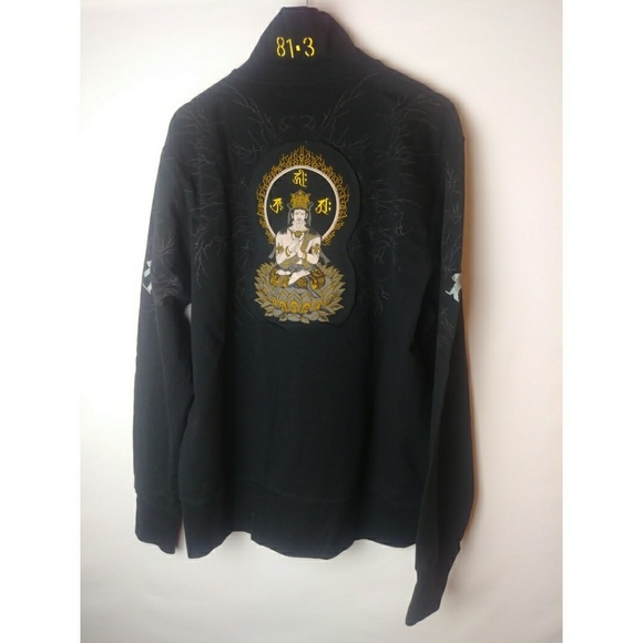 DISTRICT 81-3 L/S Black Jacket Buddha Multi Sz's - Picture 2 of 8